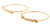 Textured Yellow Gold Adjustable  baby Bangles.