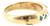 Clasp & Side View: Side view of the 49.6-gram 14K yellow gold bangle highlighting its polished gold surface, geometric opal inlays, diamond accents, hinged construction, and clasp.