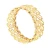 Interior view of a 22KT yellow gold wide band ring displaying its continuous botanical leaf motif, delicate textured finish, and openwork detailing, weighing 2.5 grams, size 8.25.