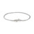 Box clasp with safety catch on 0.97 ct round lab grown diamond tennis bracelet in 14K white gold