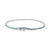 Box clasp and safety catch on 1.48 ct fancy vivid blue lab grown diamond tennis bracelet, 14K white gold