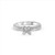 Embellished pave diamond engagement ring setting in 18kt white gold