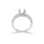 Heirloom diamond engagement ring setting in 18kt white gold