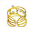Fancy Ring With C.Z Stones - 22kt yellow gold