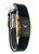 Movado La Nouvelle gold tone rectangular case black dial luxury ladies watch angle view