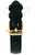 Movado Vizio 1603825 ladies watch featuring black leather strap with gold-tone buckle