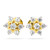 Classic Design Earrings Featuring Cubic Zirconia Stones - 22kt yellow gold