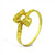 Heart shaped Laser Cut Style Baby Ring - 22kt yellow gold