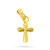 Brush Finish Cross Baby Pendant - 22kt yellow gold