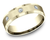 Beveled Edge Satin Diamond Wedding Band - 18kt Yellow Gold