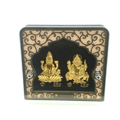 GANESH AND LAKSHMI - 24K YELLOW GOLD LEAF - SMALL