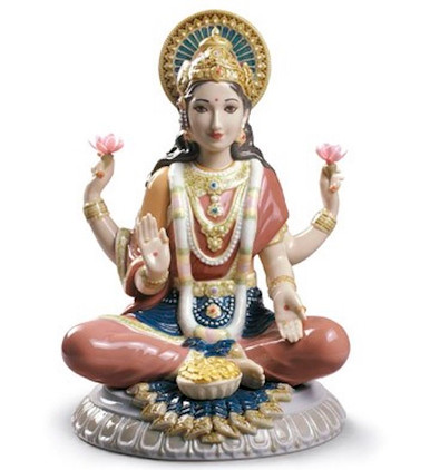 Lladró Goddess Sri Lakshmi figurine