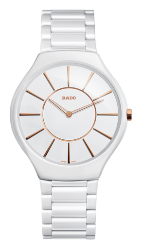Rado True Thinline R27957102 White Ceramic 38.5mm Swiss Quartz Watch