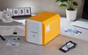 a KODAK 653531 ID100S Photo ID Card Printer Kit: Includes printer, pre-loaded color ribbon, 100 cards, and KODAK Photo ID Studio badge creation software 653531