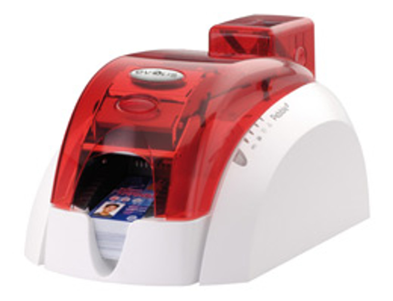 Pebble 4 Evolis Fire Red Single-Sided ID Card Printer w/ Smart - ALLID.COM