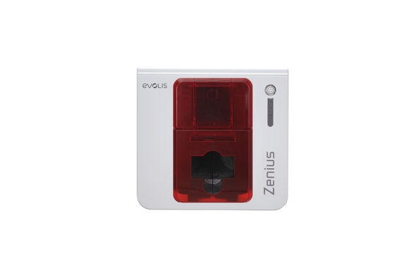 Evolis ZN1H0T00RS Zenius Expert Smart Fire Red Printer with GEMPC USB-TR Smart Card Encoder, USB & Ethernet ZN1H0T00RS