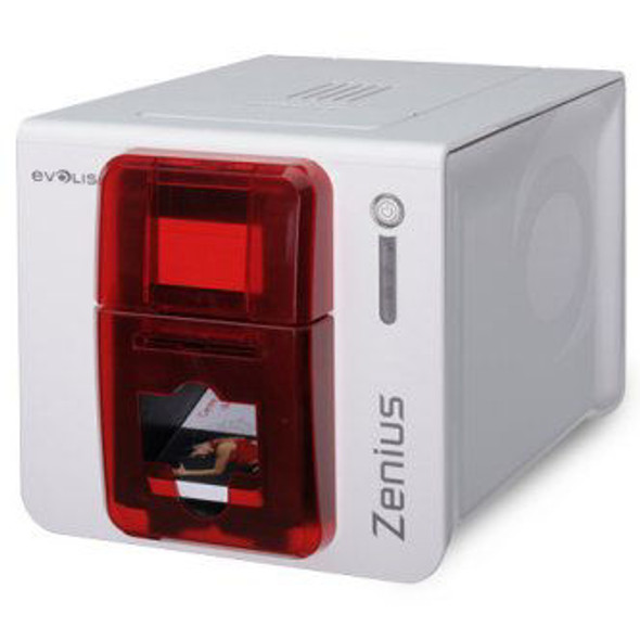 Evolis ZN1H0CCMRS Zenius Expert Smart & Contactless Fire Red Printer with OMNIKEY 5121 Smart Card and Contactless Encoder, USB & Ethernet ZN1H0CCMRS ZN1H0CCMRS