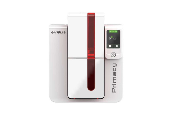 Evolis PM1HB000RD Primacy Duplex Expert Mag ISO Fire Red Printer with Mag ISO Dual HiCo/LoCo 3-track magnetic stripe encoder, USB & Ethernet PM1HB000RD