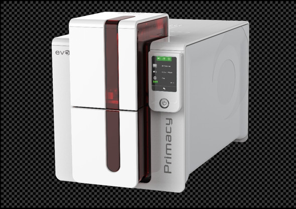 Evolis PM1H00HSRD Primacy Duplex Expert Contactless Fire Red Printer with SpringCard Crazy Writer HSP Contactless Encoder, USB & Ethernet PM1H00HSRD