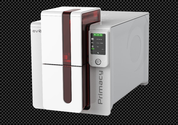 Evolis PM1H0HLBRD Primacy Duplex Expert Smart & Contactless Fire Red Printer with Evolis Elyctis Dual Smart Card and Contactless (IDENTIV chipset) Encoder, USB & Ethernet PM1H0HLBRD
