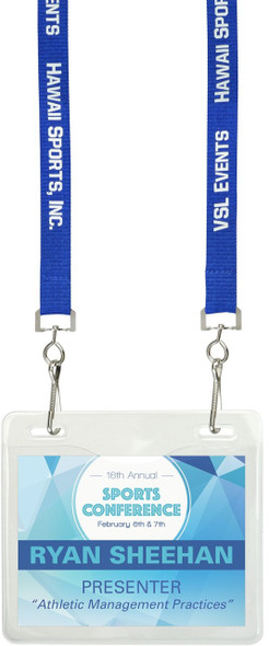 Brady 1815-1401 BADGE HOLDER, 3 X 4 HORIZONTAL CLEAR VINYL WITH TWO SLOTS