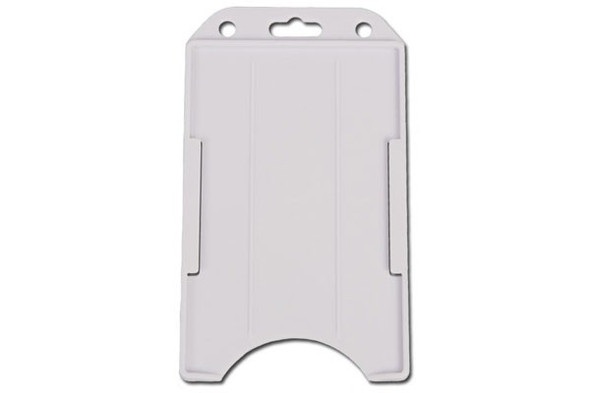 Brady 1840-8168 White Rigid Plastic Vertical Open-Face Card Holder