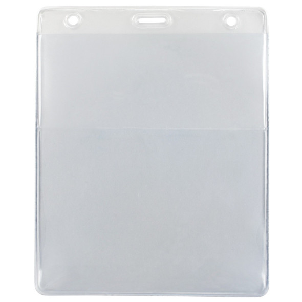 Brady 1860-4000 Clear Vinyl Vertical Credential Wallet with Slot and Chain Holes ( 100 pack ) 1860-4000
