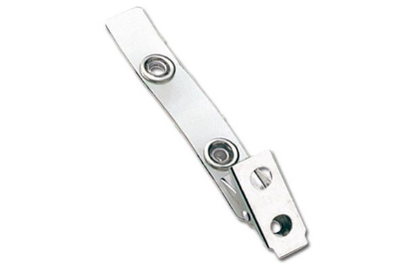 Brady 2105-1985 Clear Vinyl Strap Clip with 2-Hole NPS Clip, Large Snaps ( 100 pack ) 2105-1985