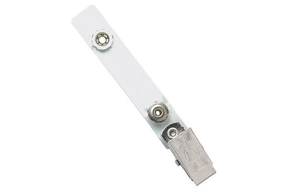 Brady 2105-3205 Clear Vinyl Strap Clip with Permanent Snap & Embossed NPS "U" Clip ( 50 pack ) 2105-3205