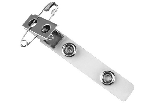 Brady 2105-3370 Clear Vinyl Strap Clip with 2-Hole NPS Clip & Safety Pin ( 100 pack ) 2105-3370