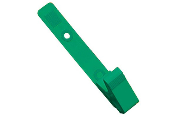 Brady 2115-2004 Green Plastic Strap Clip with Knurled Thumb-Grip