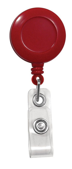 Brady 2120-4706 Red Badge Reel with Clear Vinyl Strap & Spring Clip ( 25 pack ) 2120-4706