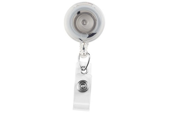 Brady 2120-4730 Clear Translucent Badge Reel with Clear Vinyl Strap & Spring Clip ( 25 pack ) 2120-4730