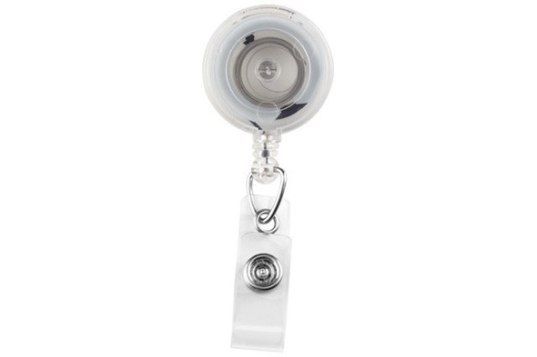 Brady 2120-7621 Translucent Badge Reel with Clear Vinyl Strap & Swivel Spring Clip ( 25 pack ) 2120-7621