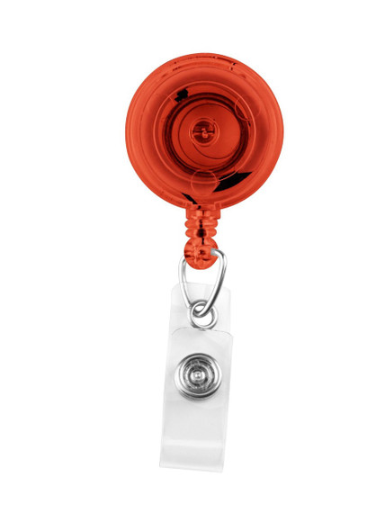 Brady 2120-7626 Translucent Red Badge Reel with Clear Vinyl Strap & Swivel Spring Clip ( 25 pack ) 2120-7626