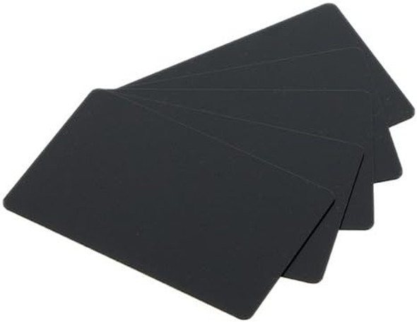 Edikio C8001 PVC BLANK CR80 CARDS - BLACK MATTE FINISH - 30 MIL - 5 packs of 100 cards C8001