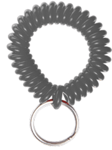 2140-6301 Color Elastic Wrist Band - Split Ring - Black (100 pack )