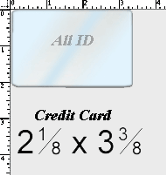 0602-4005 Credit Card Laminate: 2 1/8" x 3 3/8" - 7 mil