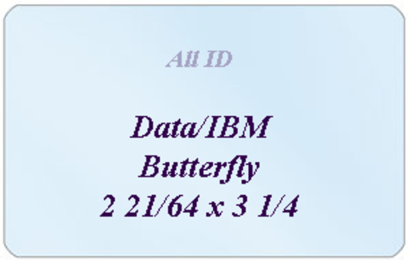 Brady 0601-4255 Data & IBM Butterfly Laminate: 2 21/64" x 3 1/4" - 7 mil 0601-4255