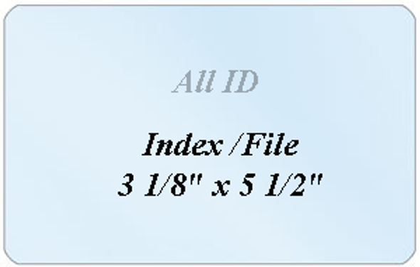 0611-4015 Index & File Card Laminate: 3 1/8" x 5 1/2" - 7 mil ------ ( 500 pack )