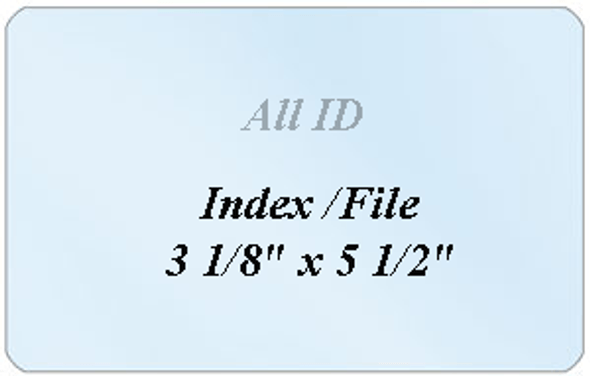 0611-6015 Index & File Card Laminate: 3 1/8" x 5 1/2" - 5 mil " 500 pack"