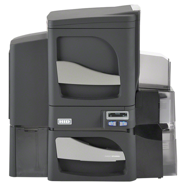 FARGO 055510 DTC4500e DUAL-SIDE PRINTER, DUAL-SIDE LAMINATOR, ISO MAG ENCODER, W/O LOCKING HOPPERS