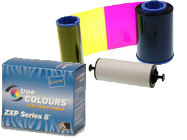 Zebra 800012-141 i Series Color Ribbon for ZXP Series 8, 3 Panel YMC, 800 images 800012-141