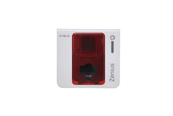 Evolis ZN1H0T00RS Zenius Expert Smart Fire Red Printer with GEMPC USB-TR Smart Card Encoder, USB & Ethernet ZN1H0T00RS
