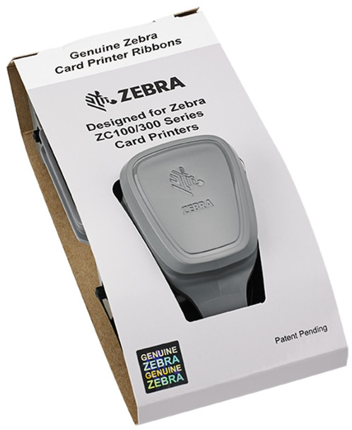 Zebra 800100-109 ZC100 Monochrome Ribbon - White - 1500 Images (800100-109)