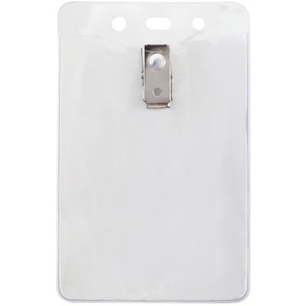 Brady 1815-1455 BADGE HOLDER, VERT 4 X 3" BADGE HOLDER W/ 2-HOLE CLIP ( 100 PACK ) 1815-1455