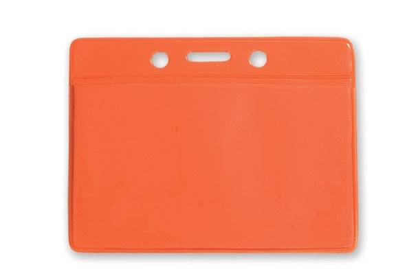 Brady 1820-2005 BADGE HOLDER, DATA/CREDIT CARD, ORANGE BACK VINYL BADGE HOLDER, SLOT ( 100 PACK ) 1820-2005