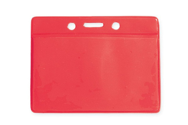 Brady 1820-2006 BADGE HOLDER, DATA/CREDIT CARD, RED BACK VINYL BADGE HOLDER, SLOT ( 100 PACK ) 1820-2006