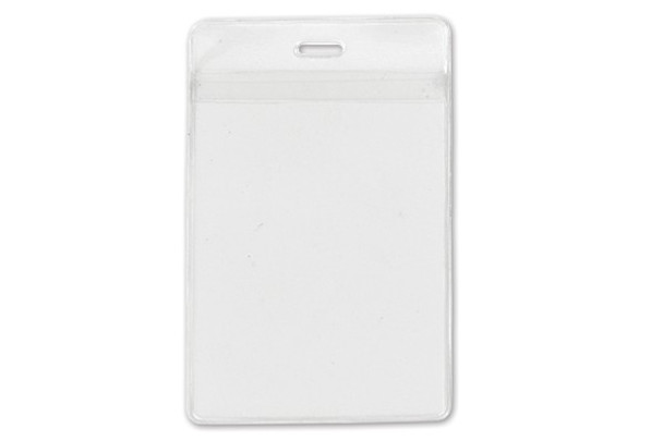 Brady 1840-1610 Clear Vinyl Vertical Holder with Front and Back Pockets