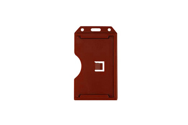 Brady 1840-3086 Red Rigid Plastic Vertical 2-Sided Multi-Card Holder